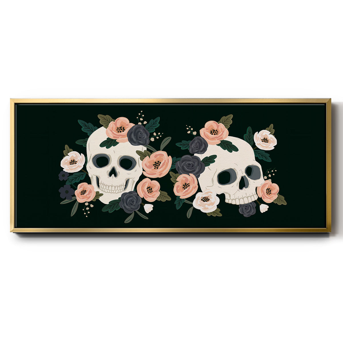Skull & Snake Collection D - Floater Framed Canvas Print