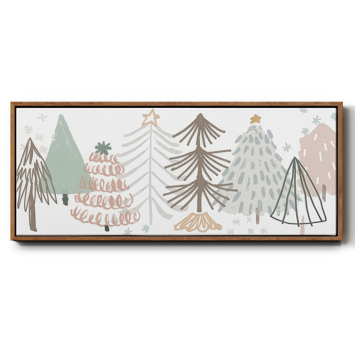 Christmas Tree Sketchbook - Floater Framed Canvas Print