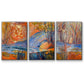 Cadmium Winter Solstice I - Framed Premium Gallery Wrapped Canvas L Frame 3 Piece Set - Ready to Hang