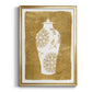 Golden Urn II - Modern Framed Canvas Print