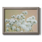 Delicate baby’s breath floral photograph printed on canvas in an ornate vintage silver frame.