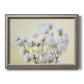 Soft-focus baby’s breath flower photograph printed on canvas in an ornate vintage silver frame.
