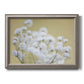 Minimal floral baby’s breath photography printed on canvas in an ornate vintage silver frame.