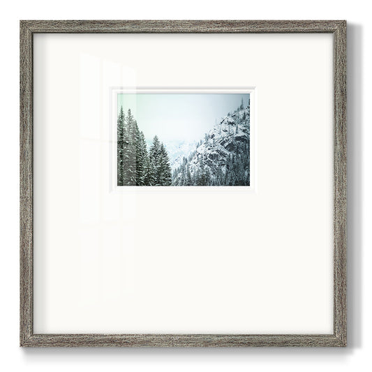 Snowfall in Cascadia II V1 Premium Framed Print Double Matboard