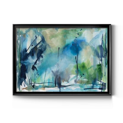 Rain in the Country - Modern Framed Canvas Print