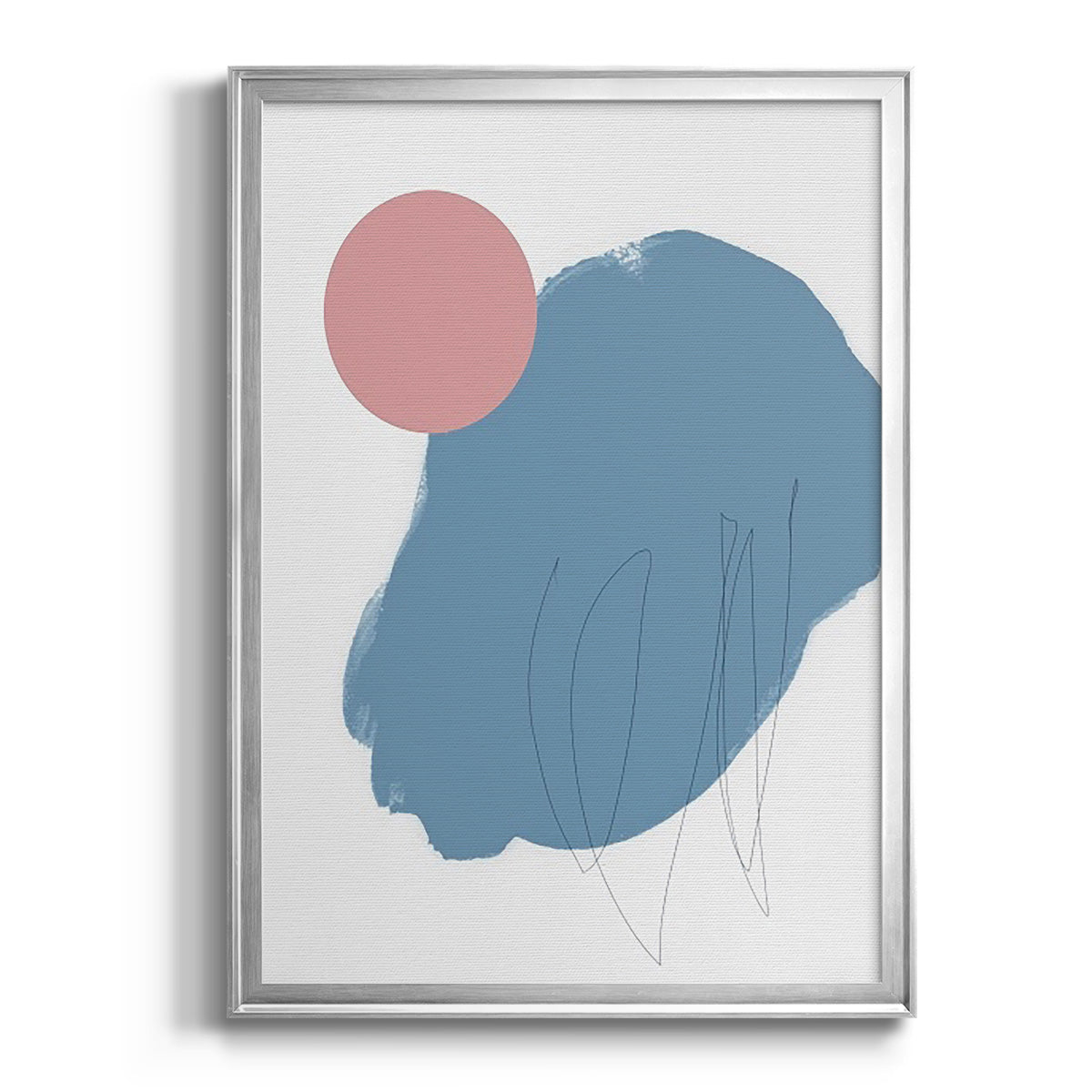 Elementary Abstract I - Modern Framed Canvas Print