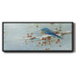 Blue Bird in Winter - Floater Framed Canvas Print