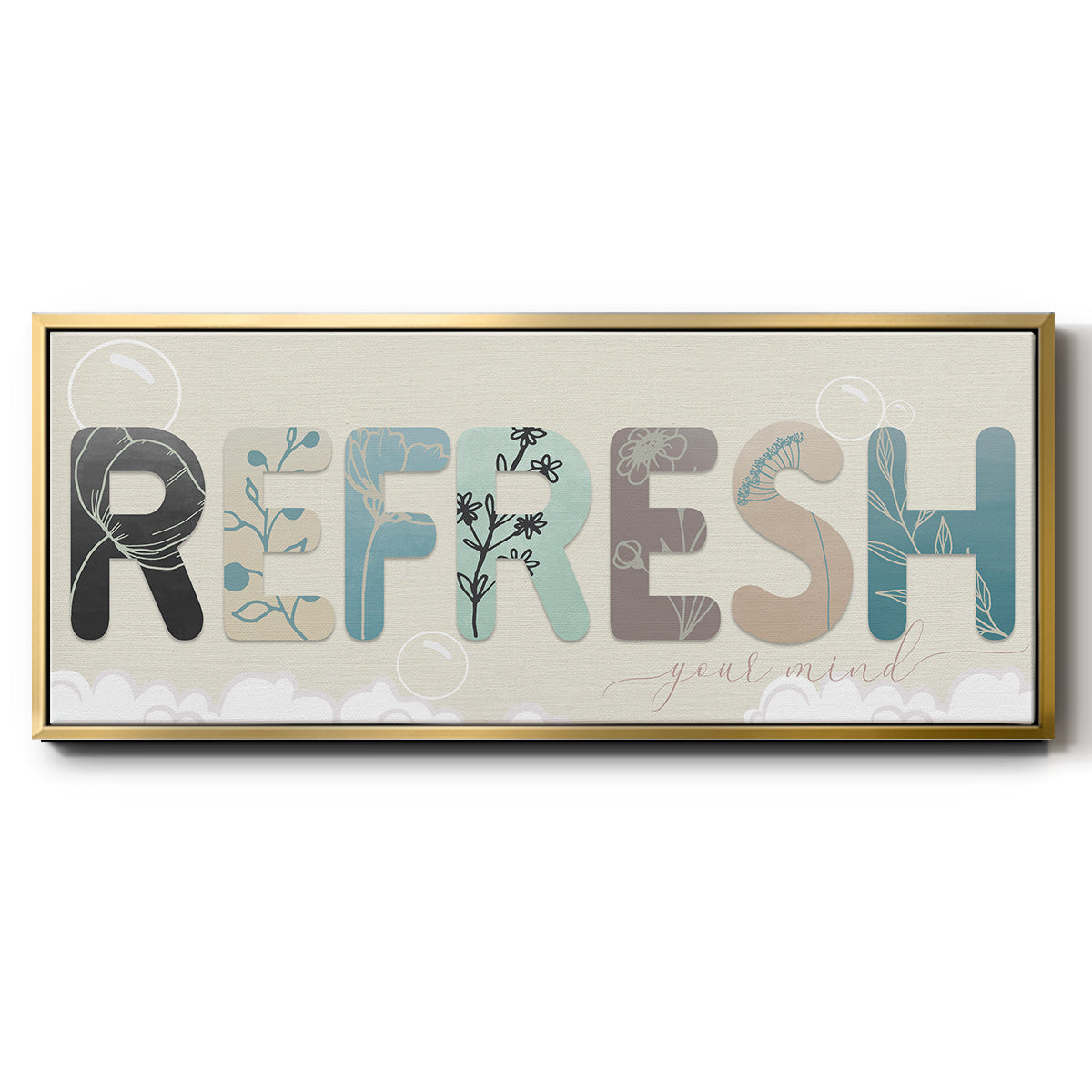 Orange Orchid - Floater Framed Canvas Print