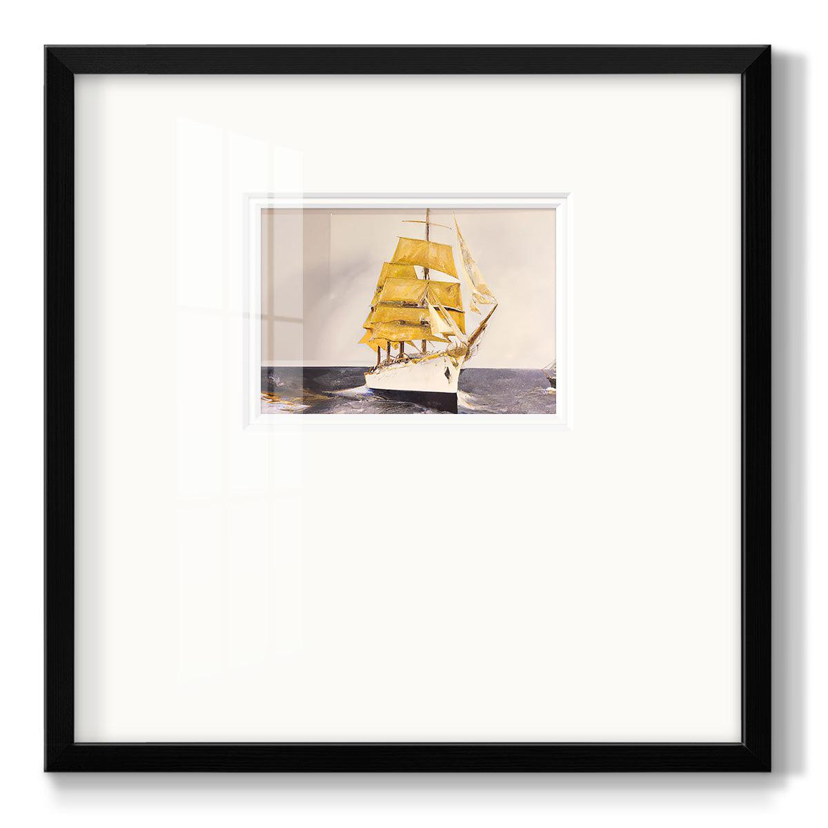 Golden Sailor - Double Matboard Framed Print