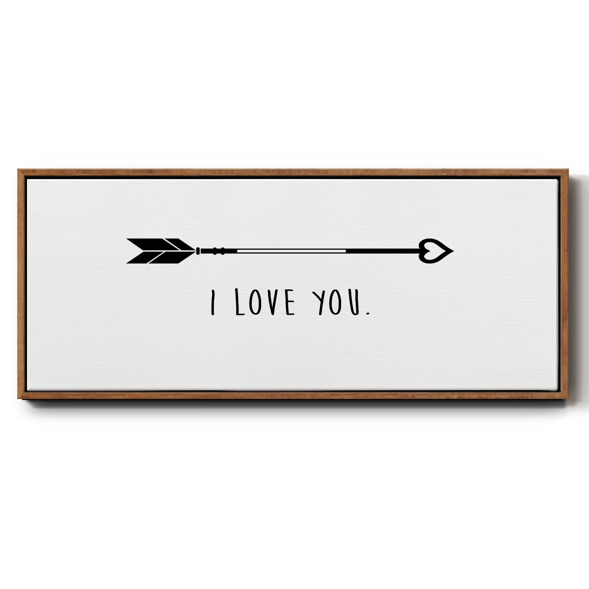 Love Arrow I - Floater Framed Canvas Print