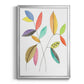 Color Pop Leaves IV - Modern Framed Canvas Print