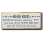 Rules of the Beach - Floater Framed Canvas Print