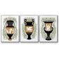 Greek Vases I - Floater Framed Canvas Set