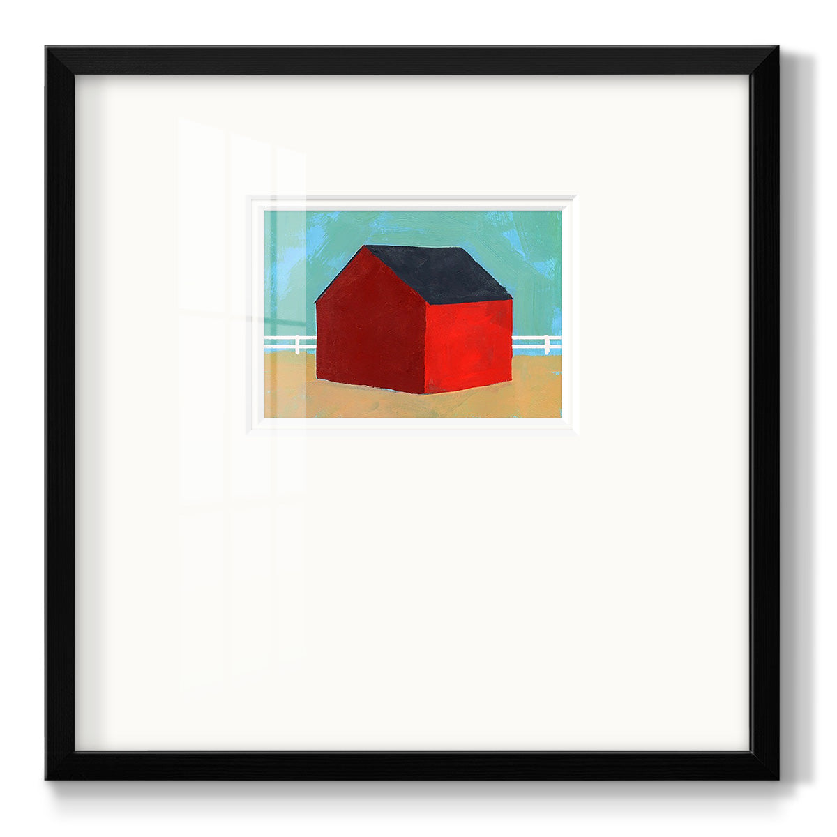 Big Red One IV - Double Matboard Framed Print