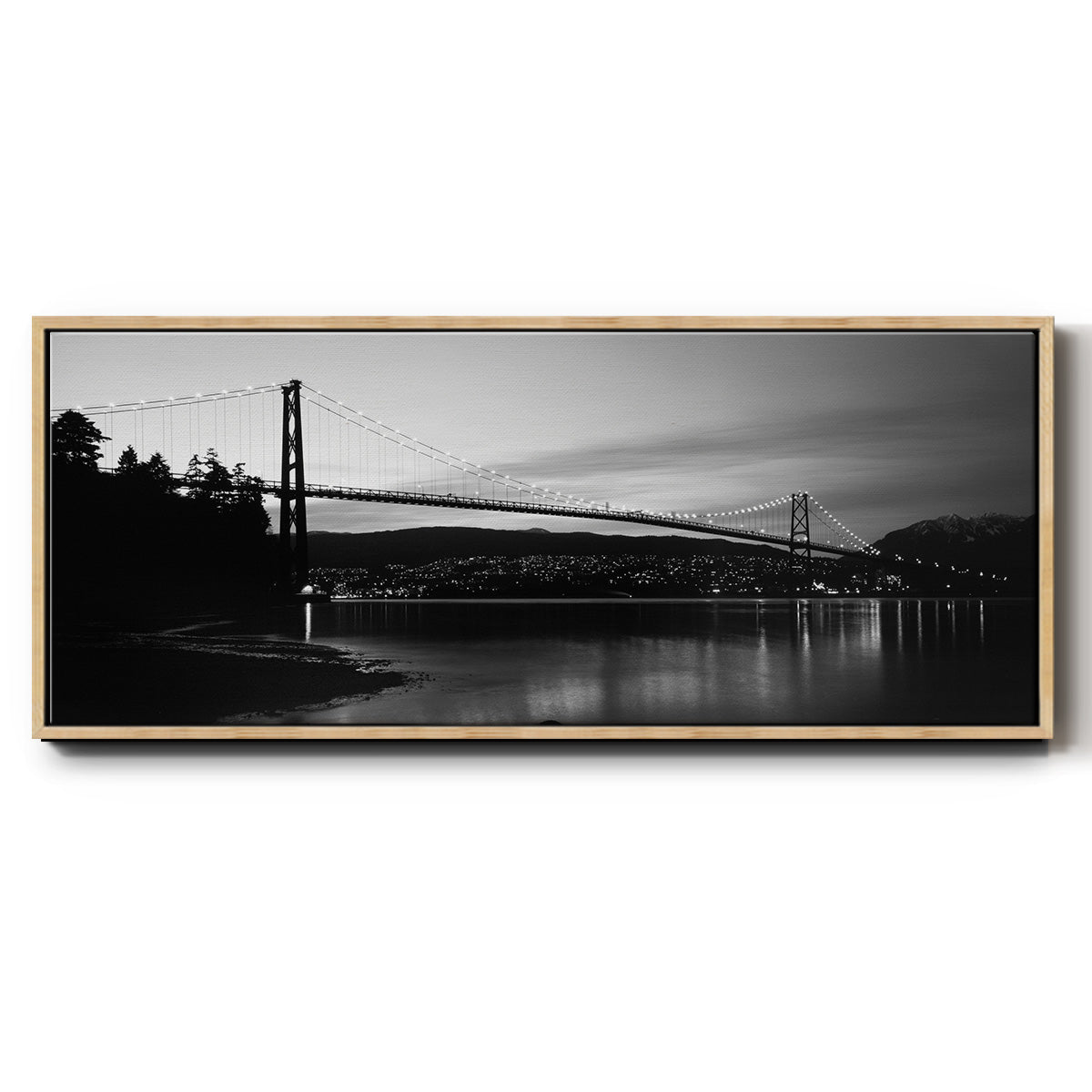 Lions Gate Inlet - Floater Framed Canvas Print