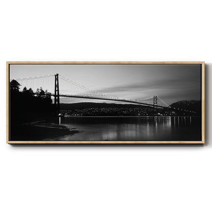 Lions Gate Inlet - Floater Framed Canvas Print