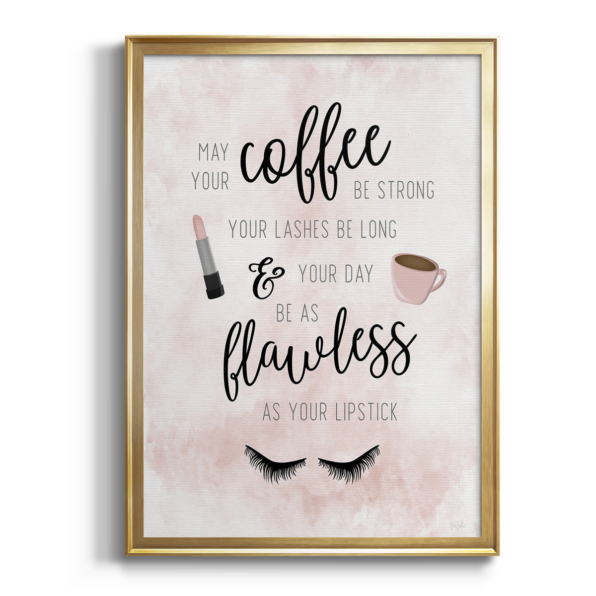 May Your Coffee Be Strong - Modern Framed Canvas Print