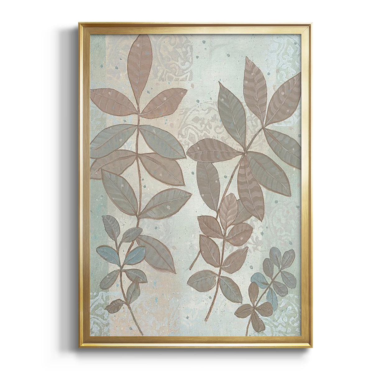 Leaf Cluster I - Modern Framed Canvas Print