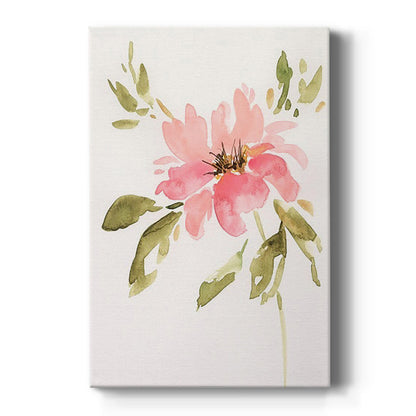 One Pink Bloom II - Canvas Art Print
