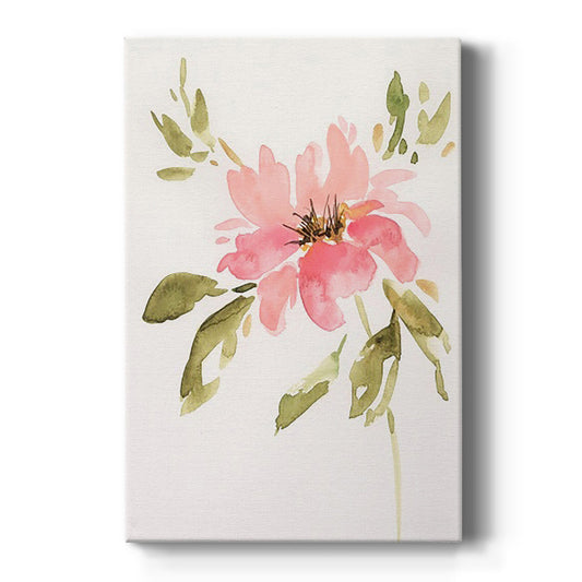 One Pink Bloom II - Canvas Art Print
