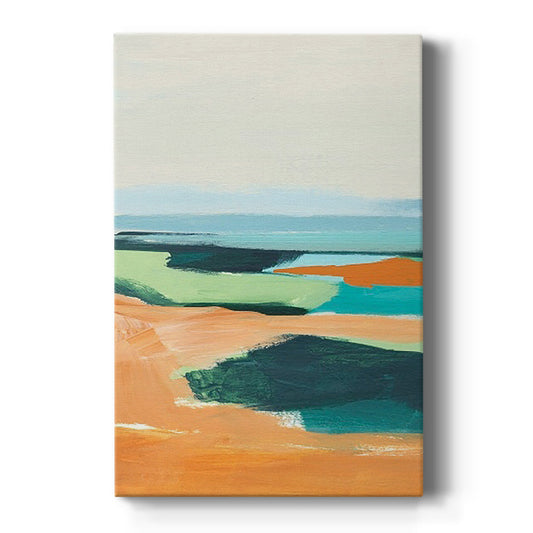 Aqua and Orange II - Canvas Art Print