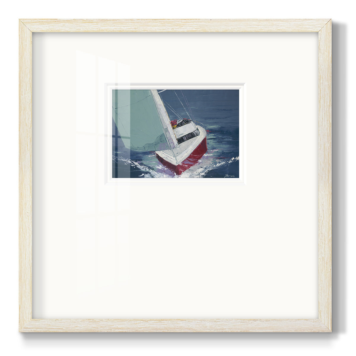 Day Sailing Premium Framed Print Double Matboard