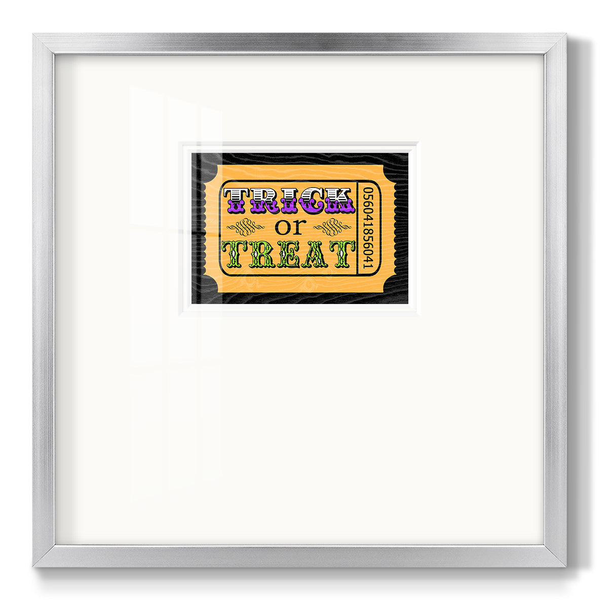 Trick or Treat Ticket - Double Matboard Framed Print