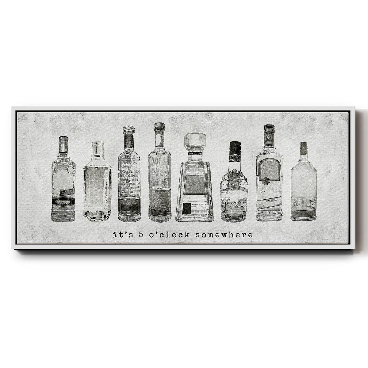 5 O'Clock Somewhere - Floater Framed Canvas Print