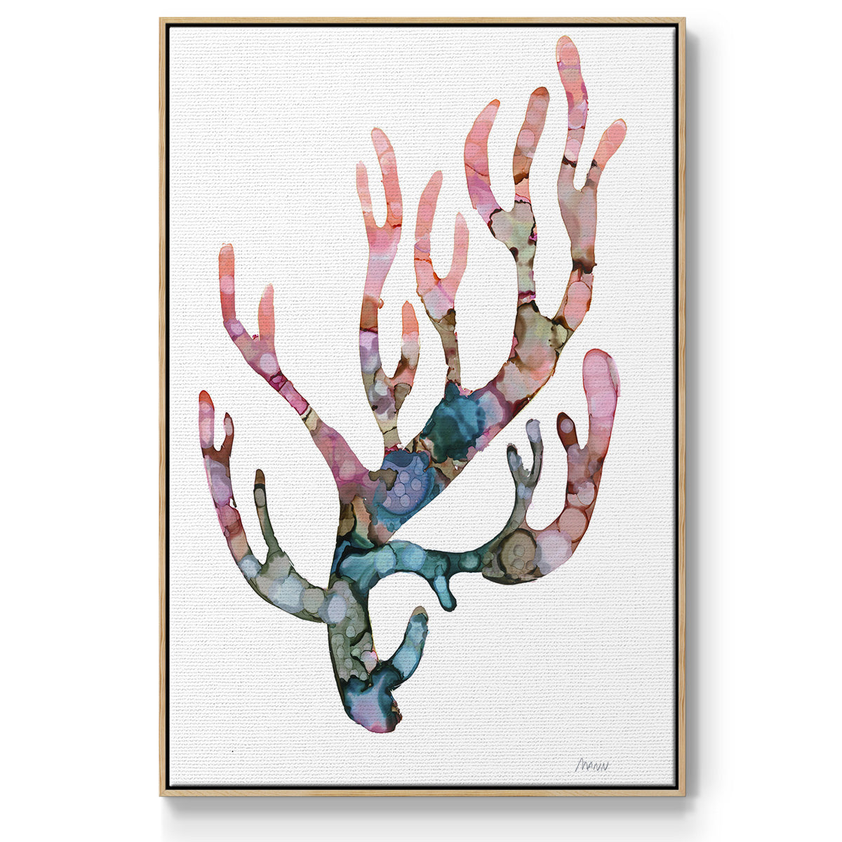 Sea Coral II - Framed Premium Gallery Wrapped Canvas L Frame - Ready to Hang