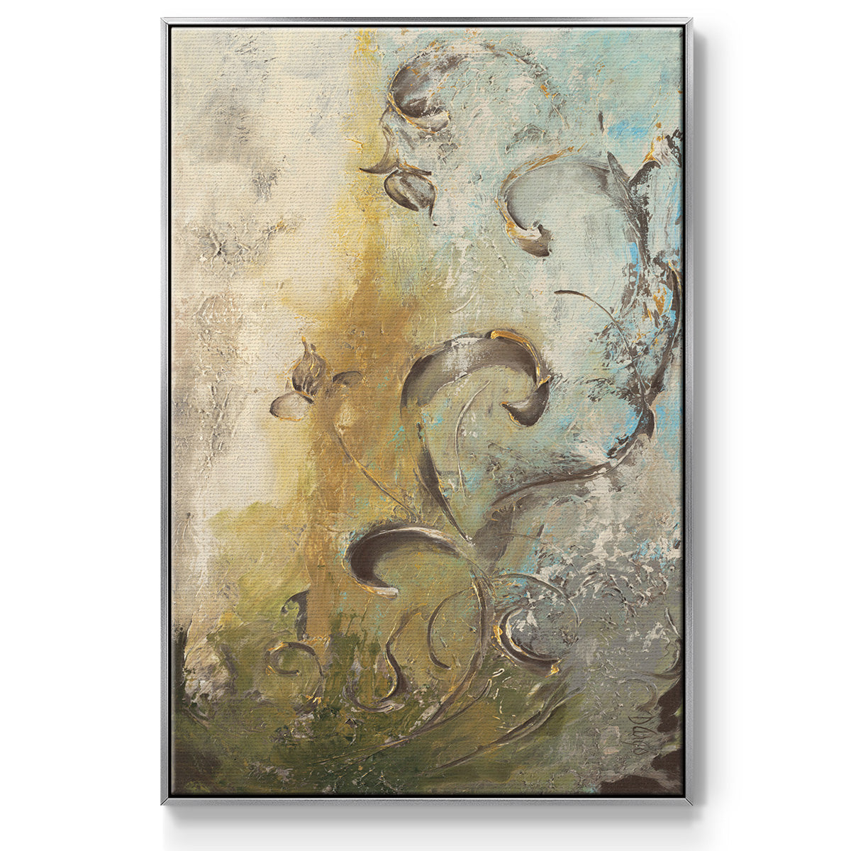 Enchanted Garden I - Floater Framed Canvas Print