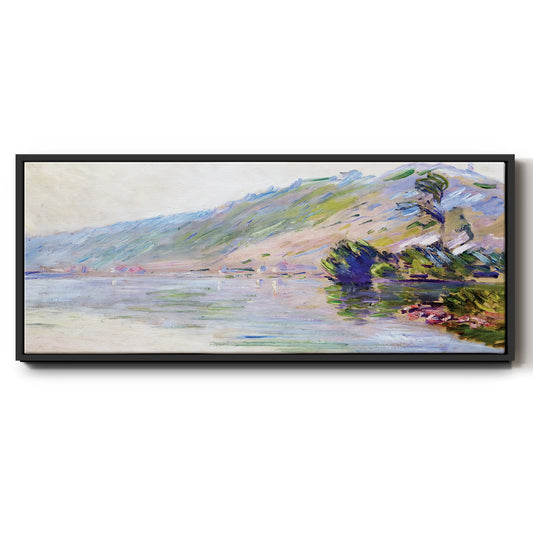 The Seine at Port - Floater Framed Canvas Print
