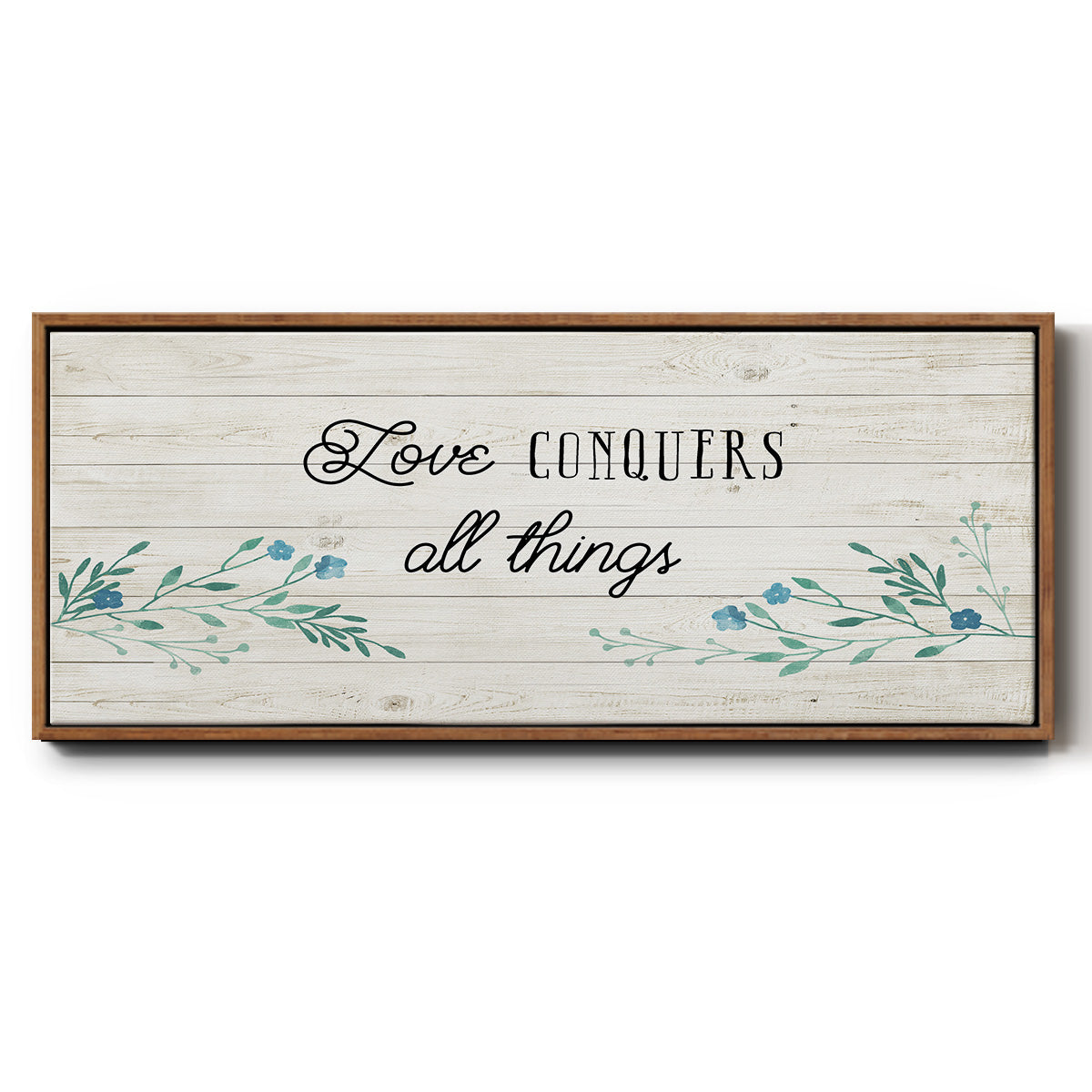 Floral Love - Floater Framed Canvas Print