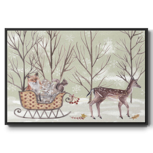 Christmas Time I - Floater Framed Canvas Print