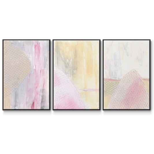 Get Sweet I - Framed Premium Gallery Wrapped Canvas L Frame 3 Piece Set - Ready to Hang