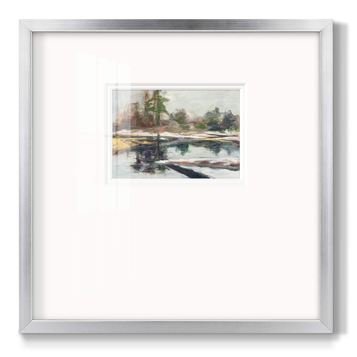 Quiet Reflection Premium Framed Print Double Matboard