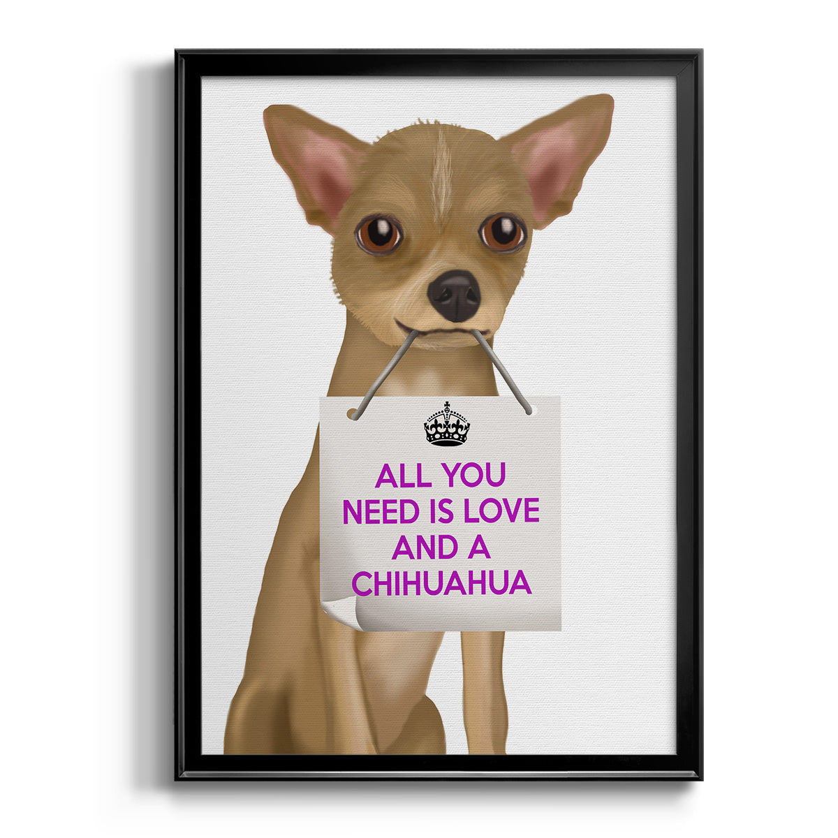 Love and Chihuahua - Modern Framed Canvas Print