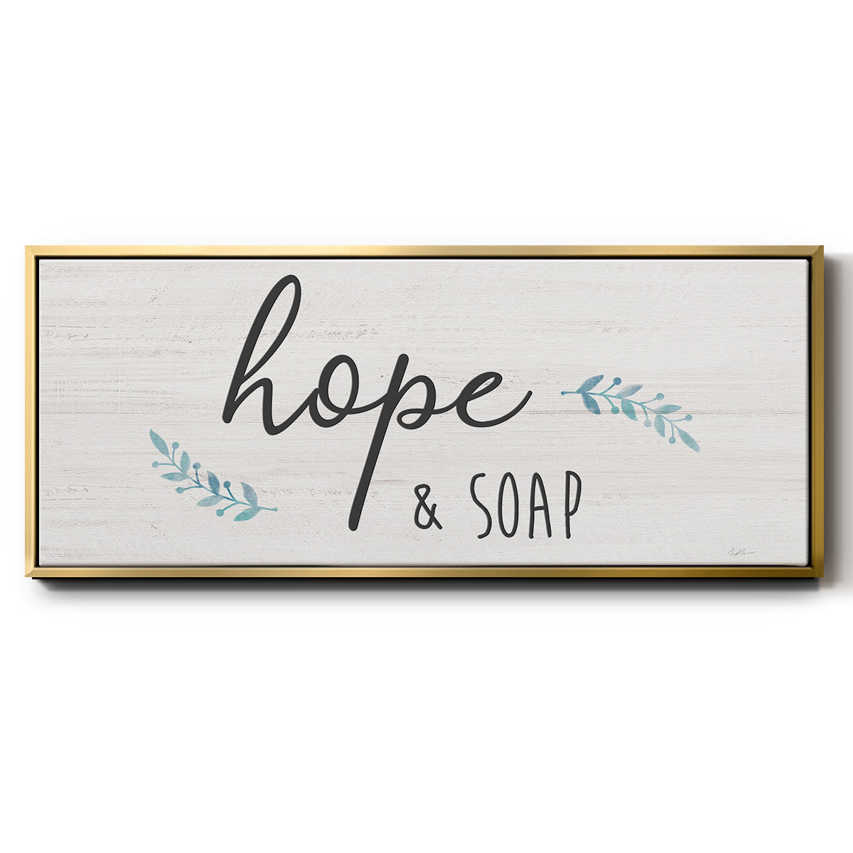 Hope & Soap - Floater Framed Canvas Print