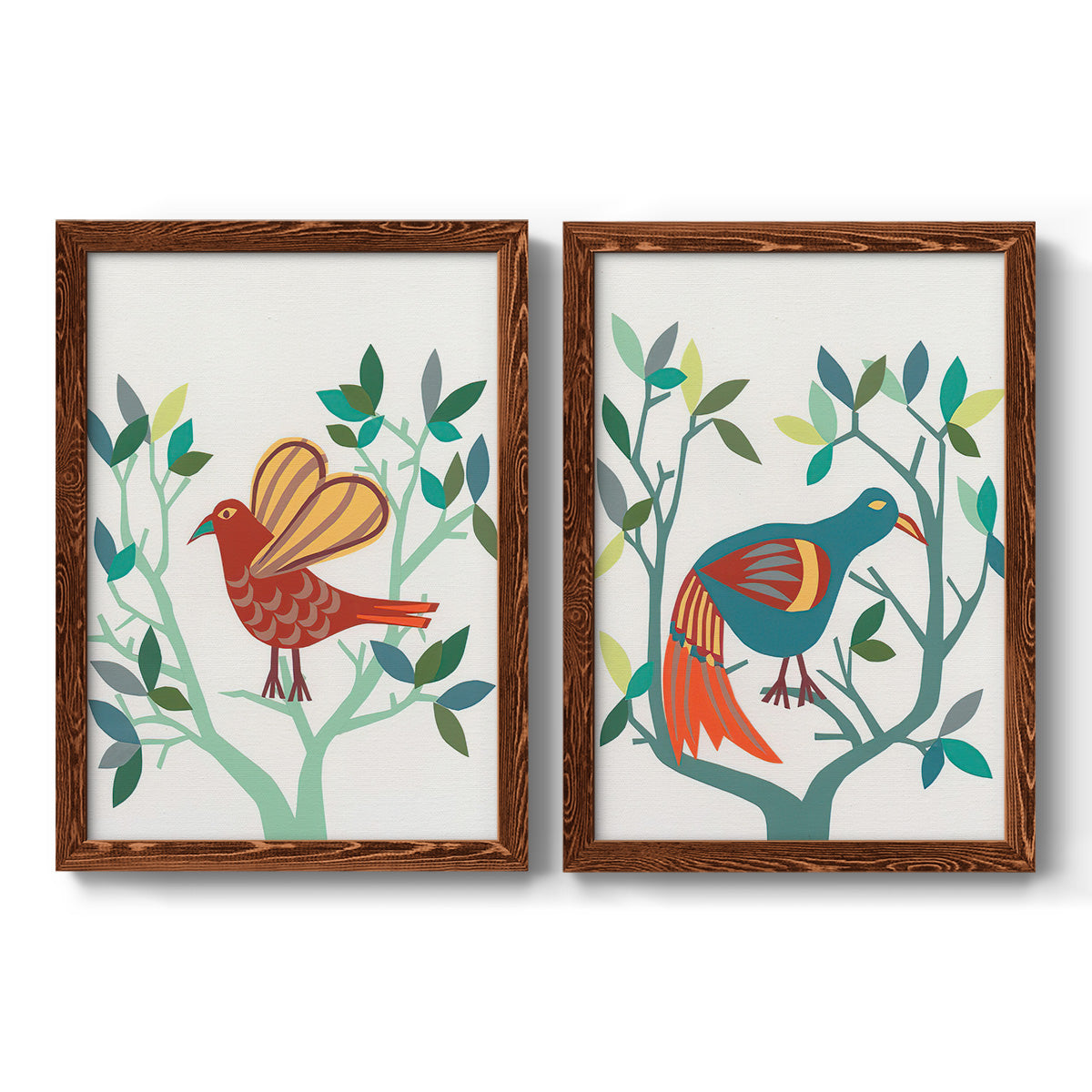 Whitty Bird I - Premium Framed Canvas 2 Piece Set - Ready to Hang