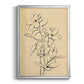Magnolia Sketch I - Modern Framed Canvas Print
