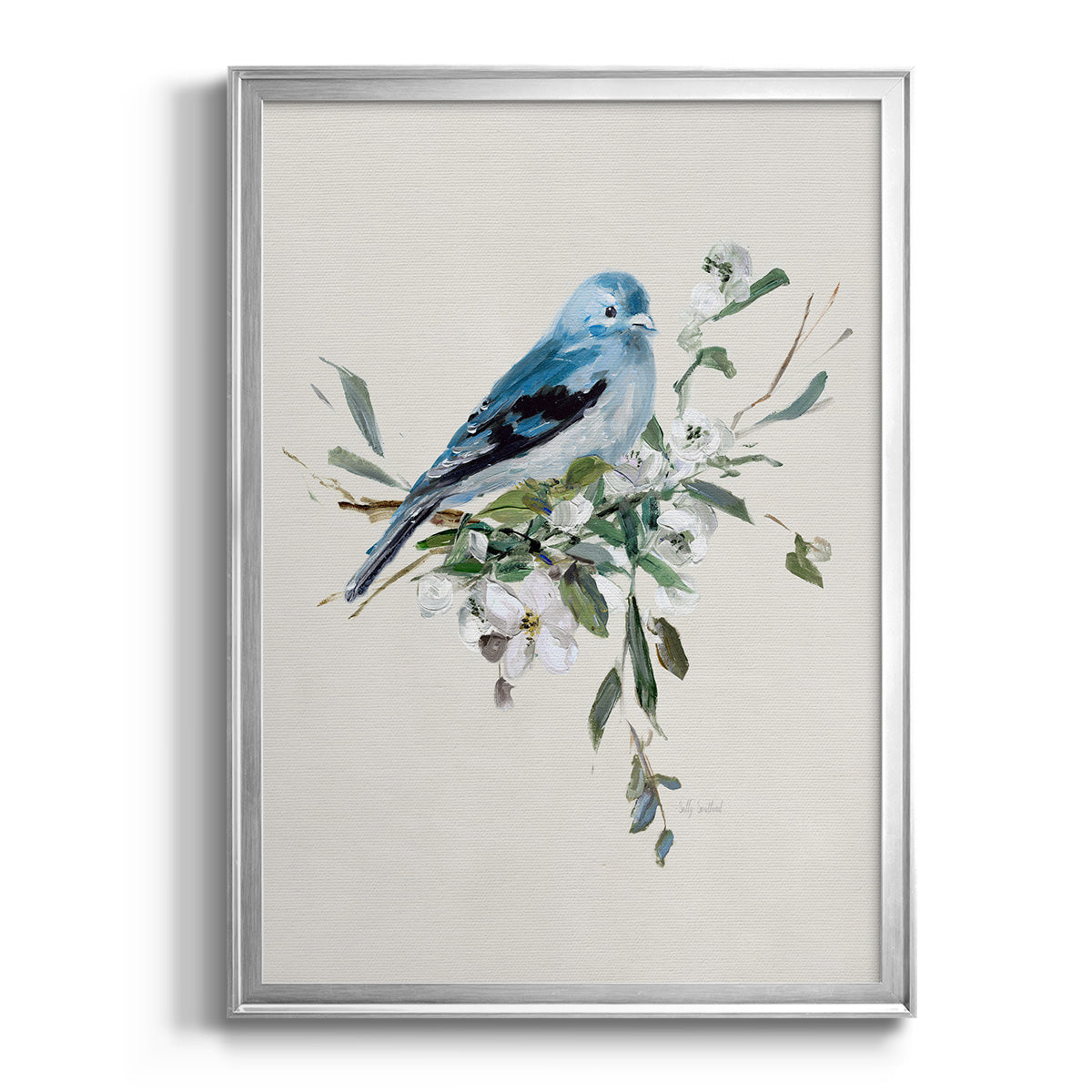 Bluebird Happy I - Modern Framed Canvas Print