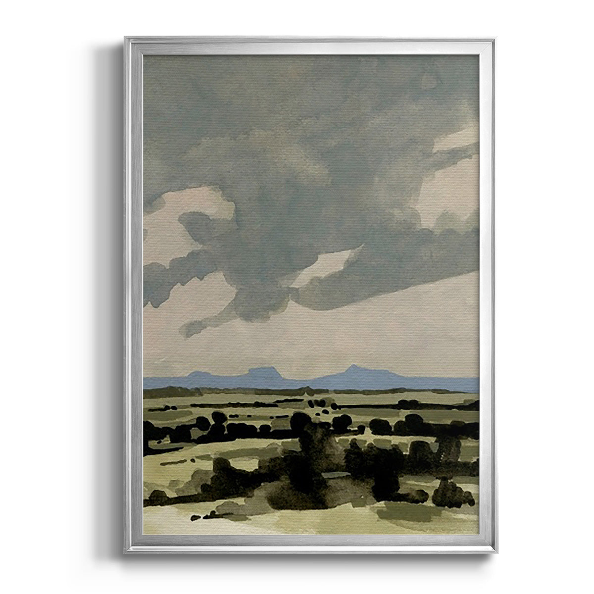 Pink Hazy Sky I - Modern Framed Canvas Print