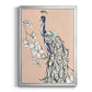 Peacock in Gold IV - Modern Framed Canvas Print