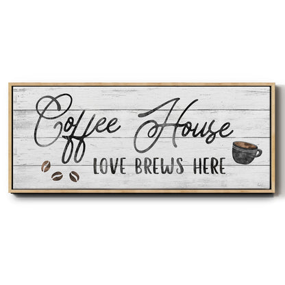 Love Brews - Floater Framed Canvas Print