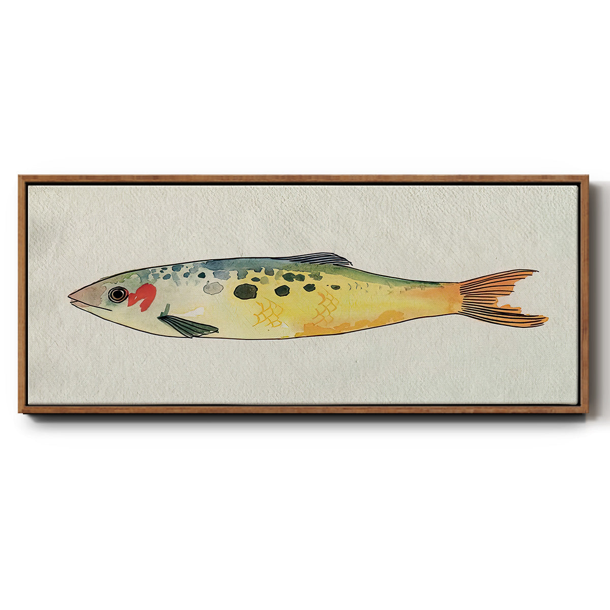 Fanciful Fish I - Floater Framed Canvas Print