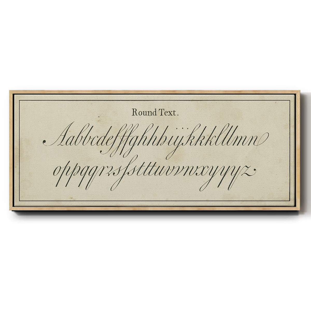 Manuscript Sampler II - Floater Framed Canvas Print