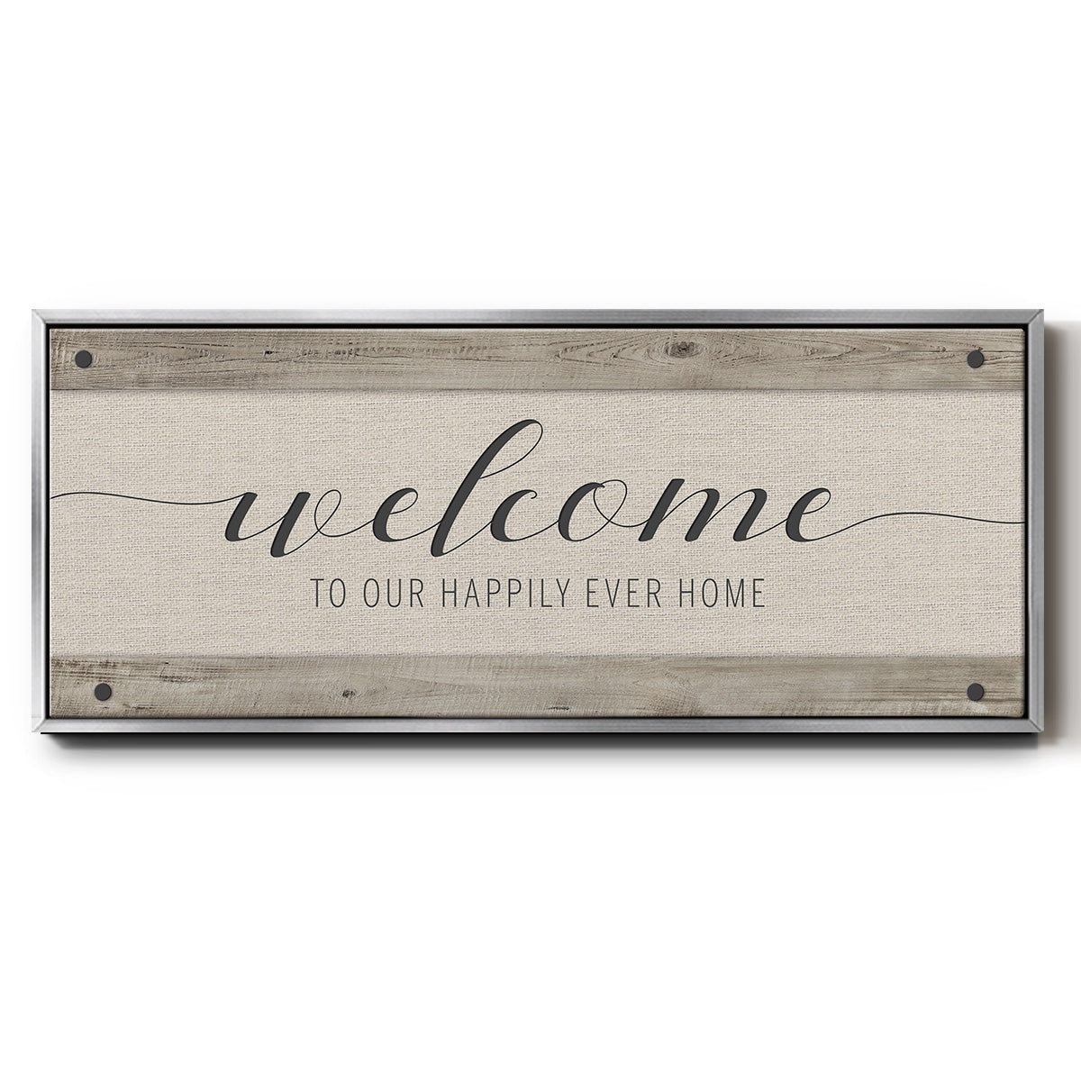 Happily Home - Floater Framed Canvas Print