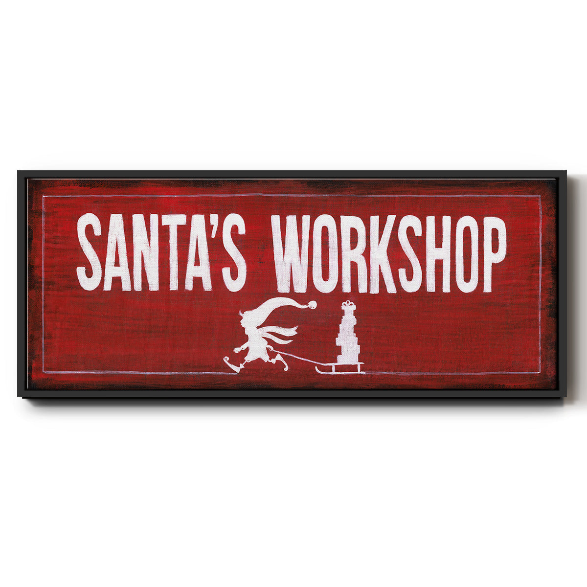 Santa's Workshop - Floater Framed Canvas Print