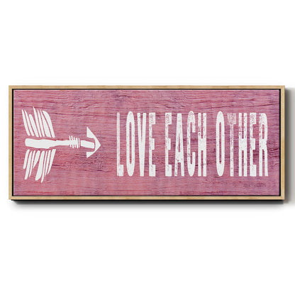 Love Each Other - Floater Framed Canvas Print