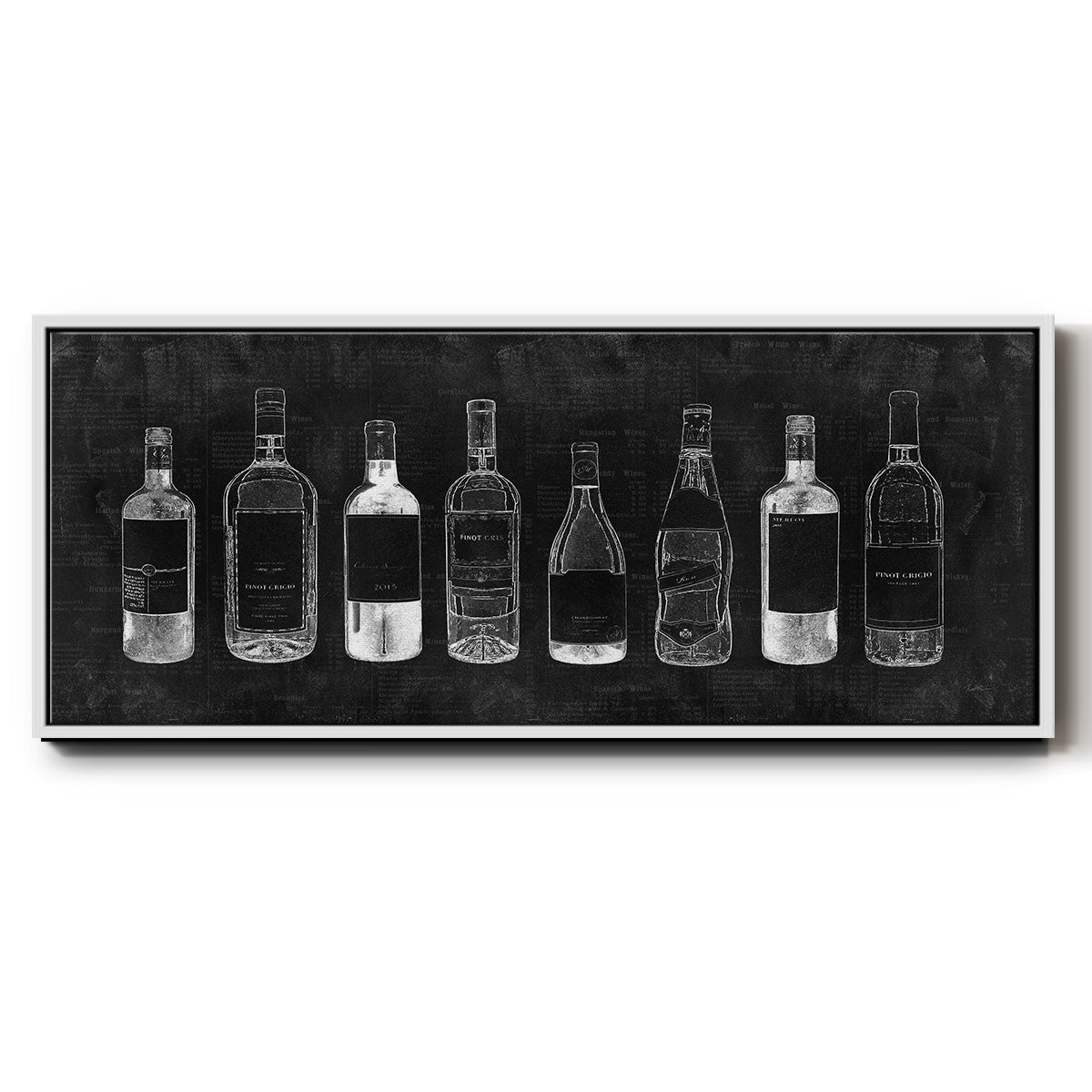 Wine Cellar - Floater Framed Canvas Print