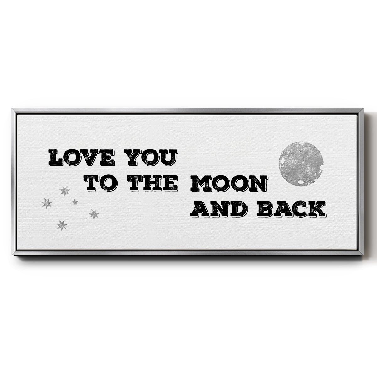To the Moon and Back - Floater Framed Canvas Print